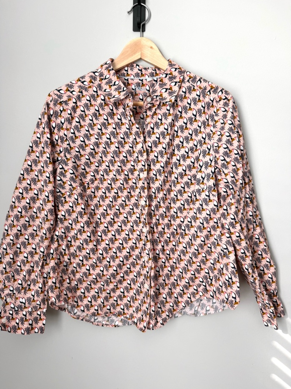 Boden Pink Floral Button-Down Shirt